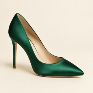 Emerald Satin Heel