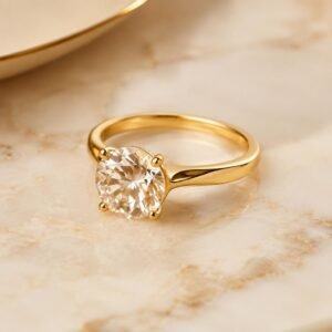 Crystal Solitaire Ring